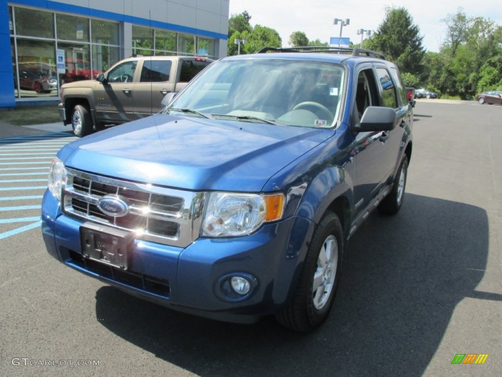 2008 Escape XLT V6 4WD - Vista Blue Metallic / Camel photo #15