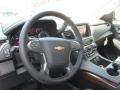 Jet Black 2016 Chevrolet Suburban LT 4WD Steering Wheel