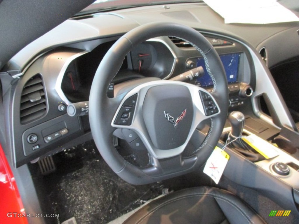 2016 Chevrolet Corvette Stingray Coupe Jet Black Steering Wheel Photo #106390951