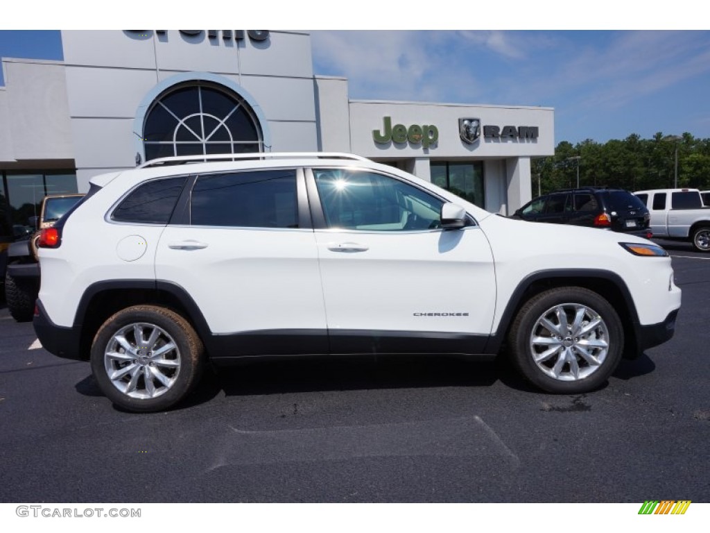 2016 Cherokee Limited - Bright White / Indigo Blue/Brown photo #8