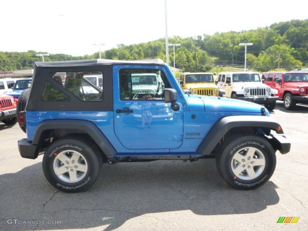 2015 Wrangler Sport 4x4 - Hydro Blue Pearl / Black photo #8