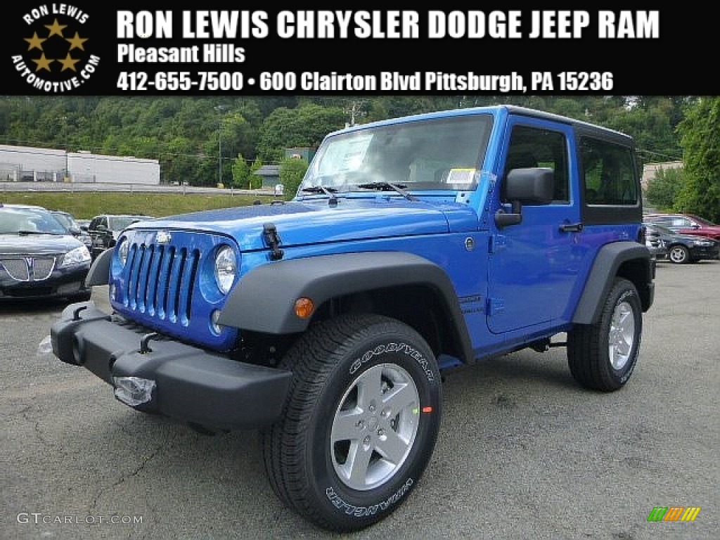 2015 Wrangler Sport 4x4 - Hydro Blue Pearl / Black photo #1