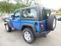 2015 Hydro Blue Pearl Jeep Wrangler Sport 4x4  photo #3