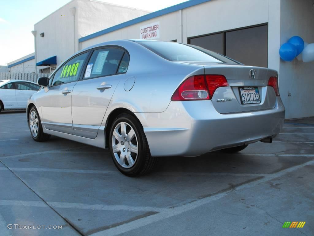 2006 Civic LX Sedan - Alabaster Silver Metallic / Gray photo #7