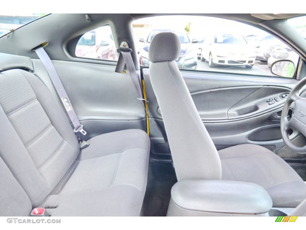 2002 Mustang V6 Coupe - Zinc Yellow / Medium Graphite photo #22