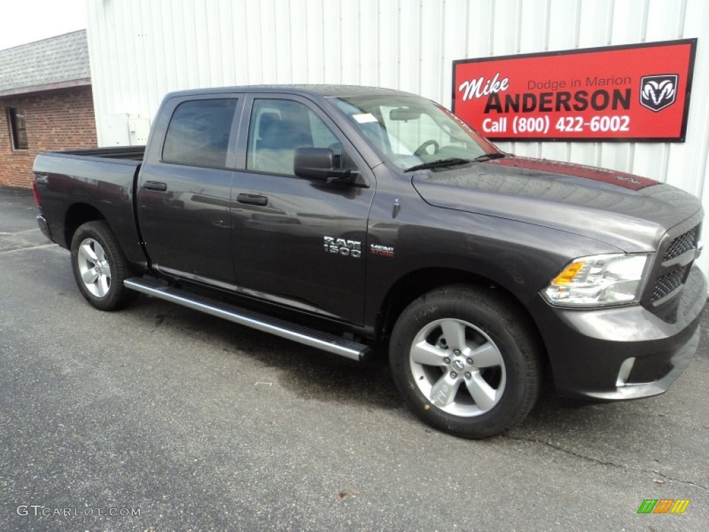 2015 1500 Express Crew Cab 4x4 - Granite Crystal Metallic / Black/Diesel Gray photo #2