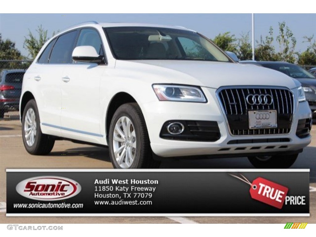 2016 Q5 2.0 TFSI Premium Plus quattro - Glacier White Metallic / Pistachio Beige photo #1