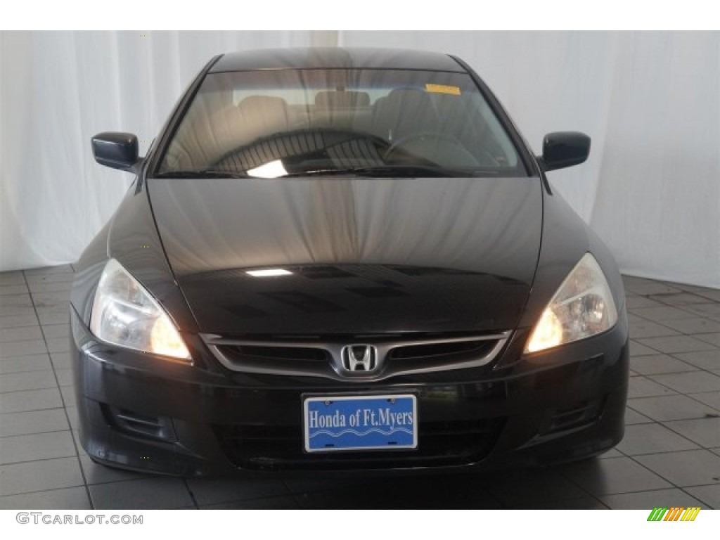 2007 Accord LX Coupe - Nighthawk Black Pearl / Black photo #3