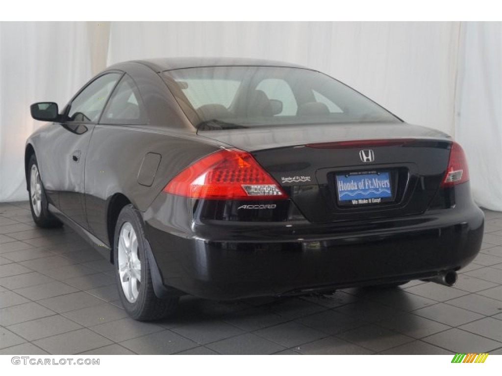 2007 Accord LX Coupe - Nighthawk Black Pearl / Black photo #6