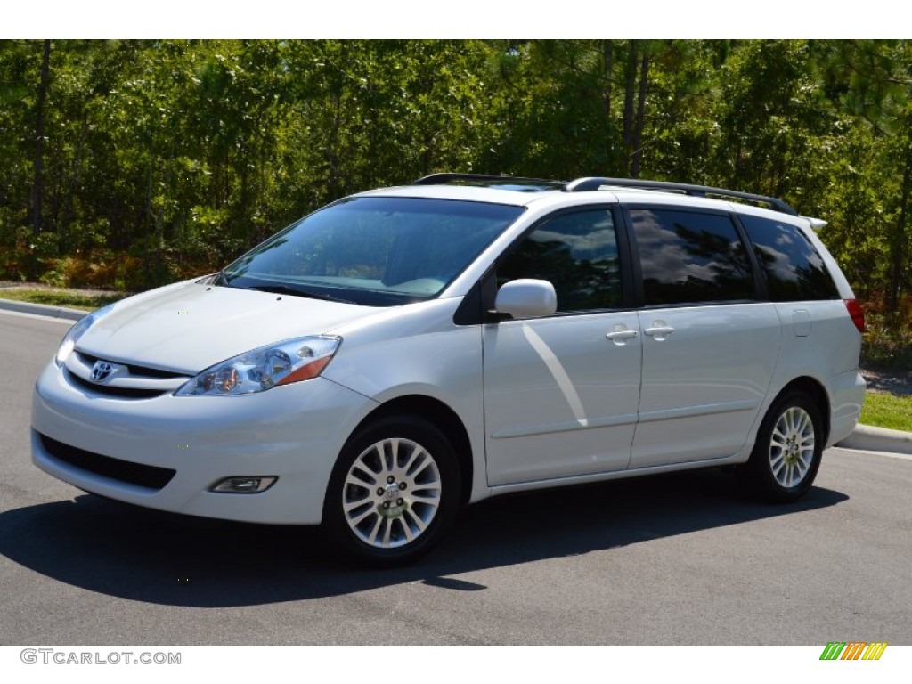 2007 Sienna XLE - Arctic Frost Pearl White / Stone photo #29