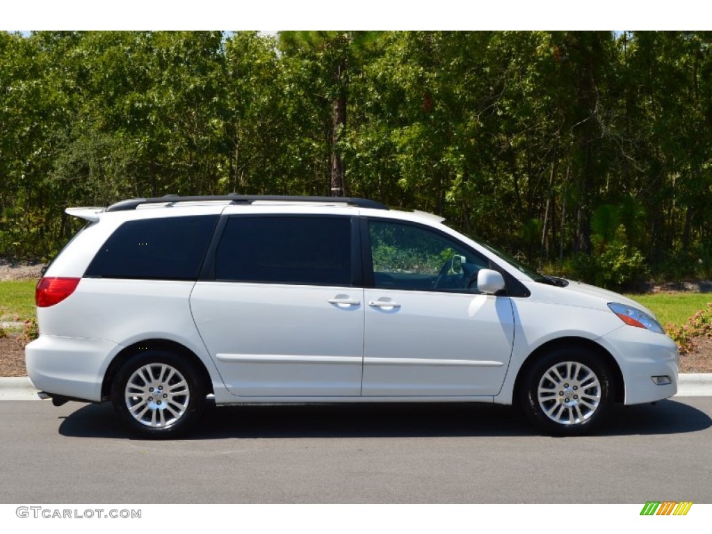 2007 Sienna XLE - Arctic Frost Pearl White / Stone photo #34