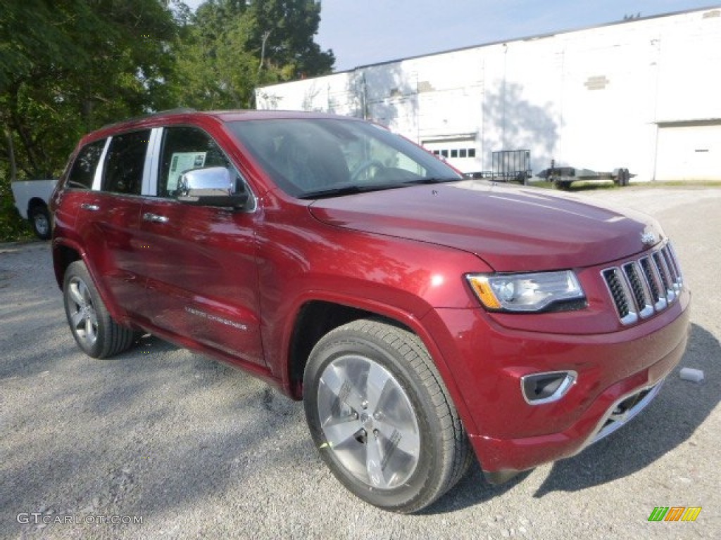 Deep Cherry Red Crystal Pearl 2015 Jeep Grand Cherokee Overland 4x4 Exterior Photo #106419171