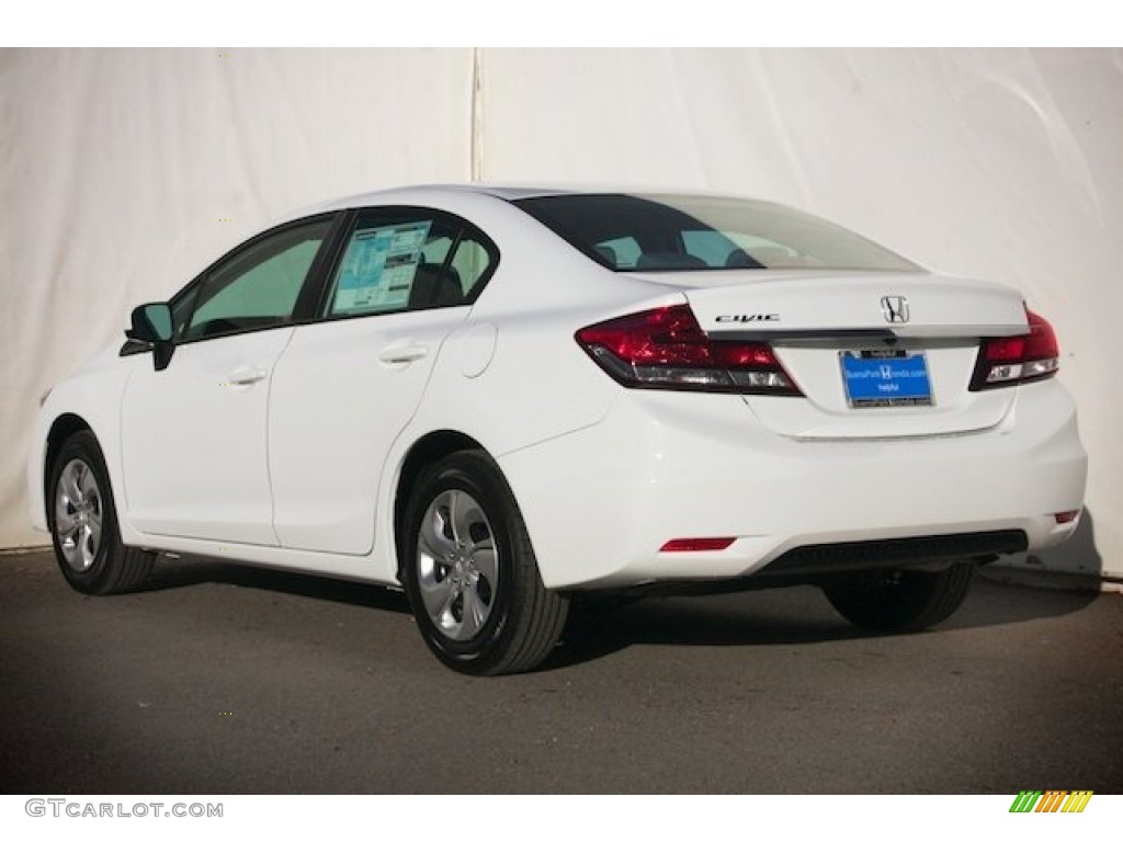 2015 Civic LX Sedan - Taffeta White / Beige photo #2