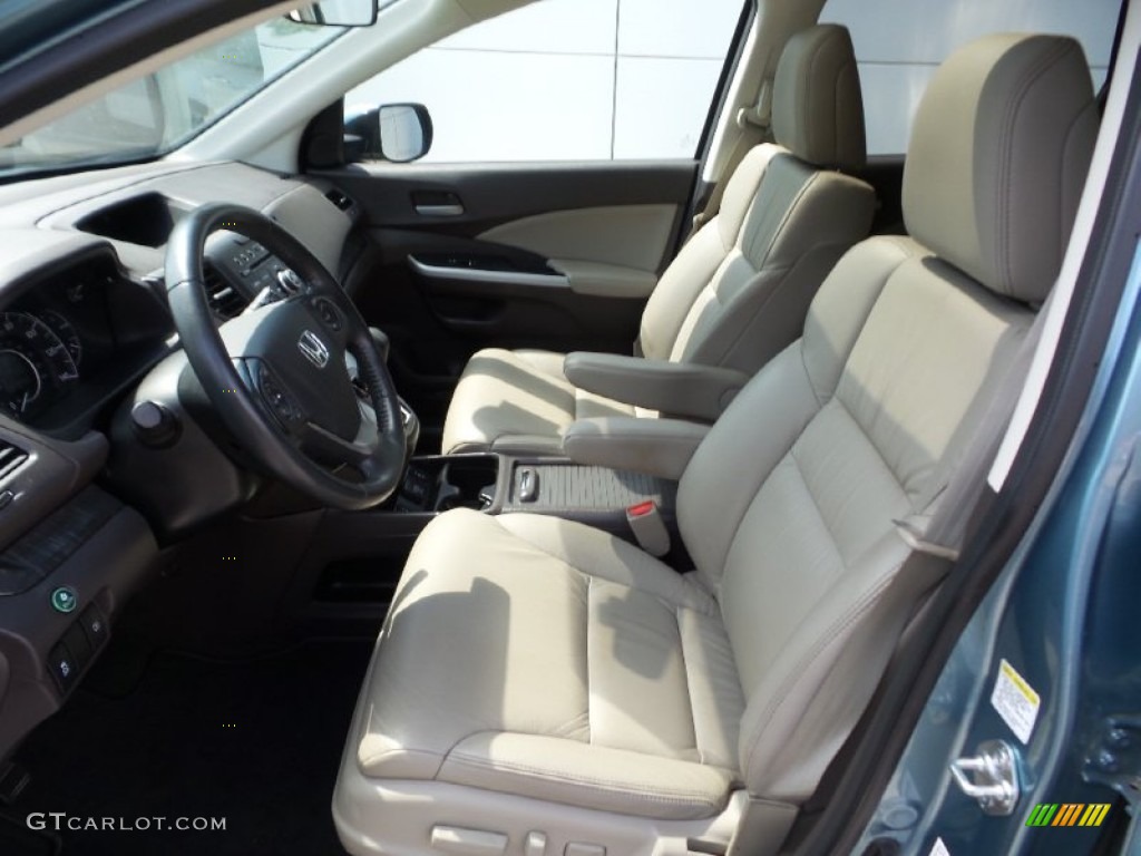 2014 CR-V EX-L AWD - Mountain Air Metallic / Beige photo #14