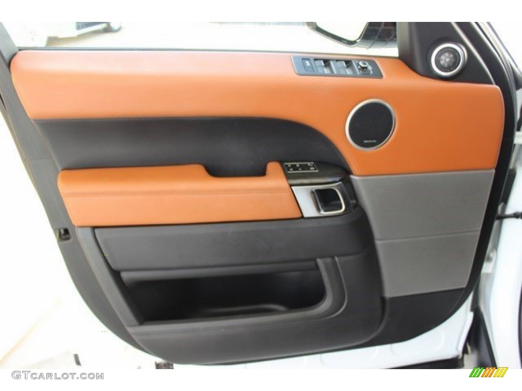 2014 Land Rover Range Rover Sport Supercharged Ebony/Tan/Tan Door Panel Photo #106422290