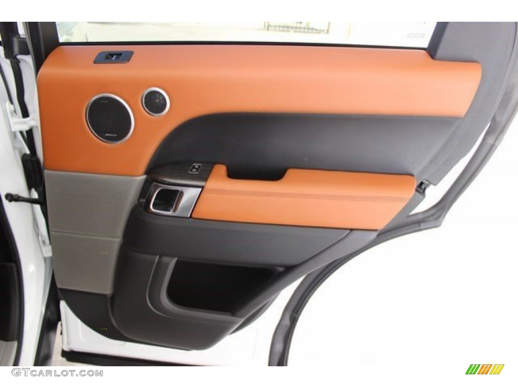 2014 Land Rover Range Rover Sport Supercharged Ebony/Tan/Tan Door Panel Photo #106422416