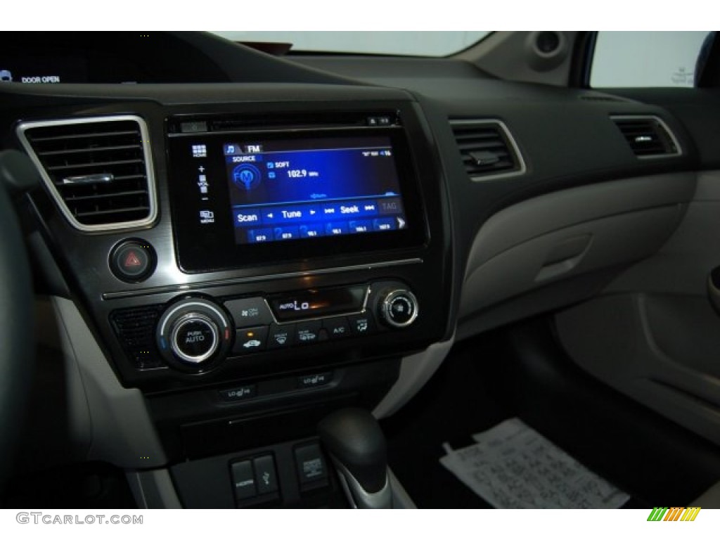 2015 Civic EX-L Sedan - Dyno Blue Pearl / Gray photo #12