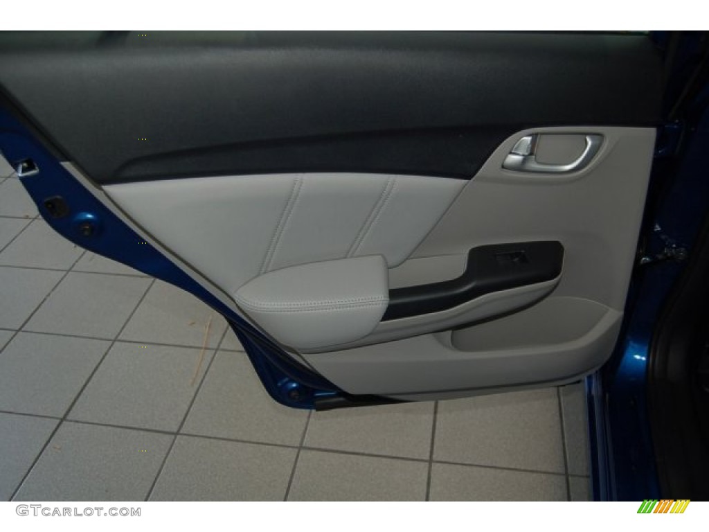 2015 Civic EX-L Sedan - Dyno Blue Pearl / Gray photo #21