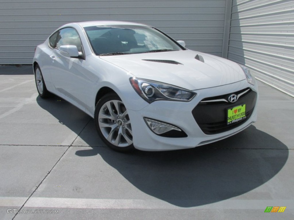 2015 Genesis Coupe 3.8 - Casablanca White / Black photo #2