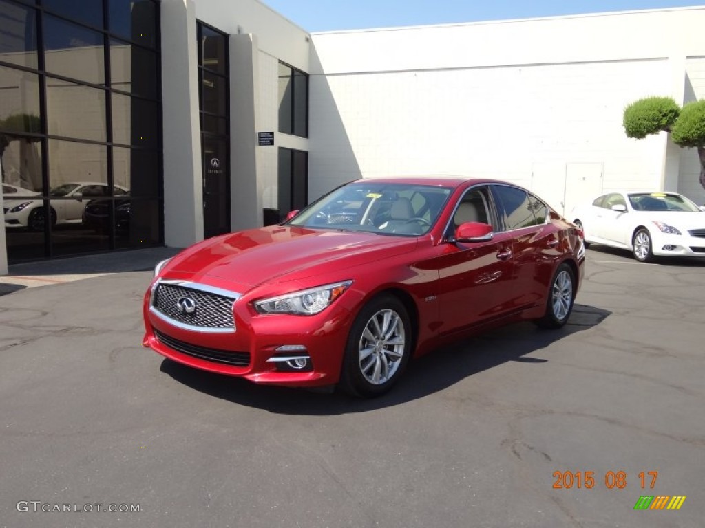 2014 Q 50 Hybrid Premium - Venetian Ruby / Stone photo #1