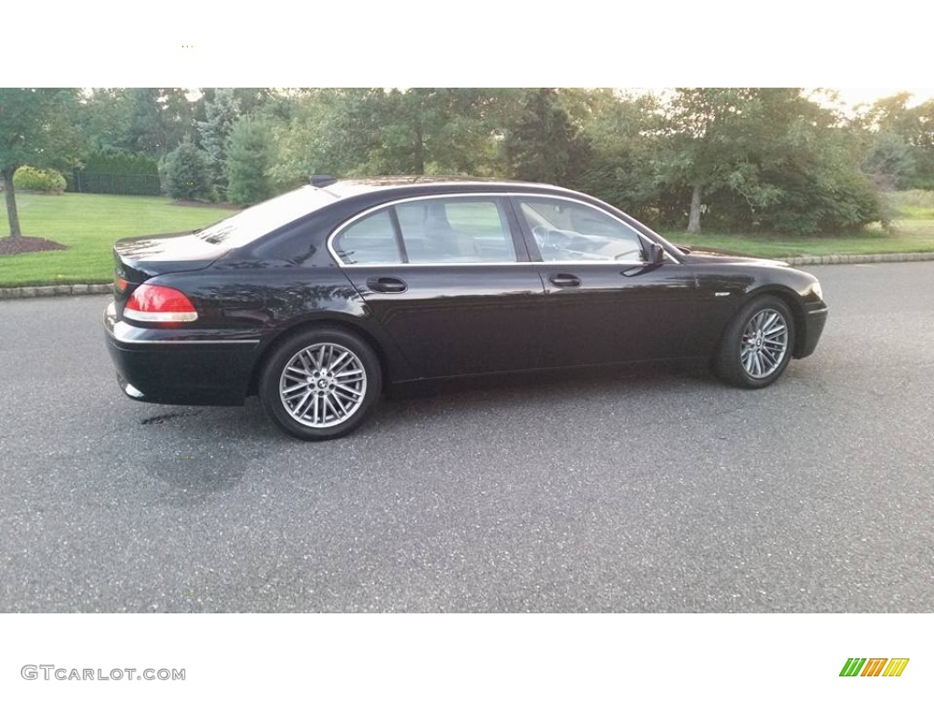 2004 7 Series 745Li Sedan - Jet Black / Black/Creme Beige photo #3