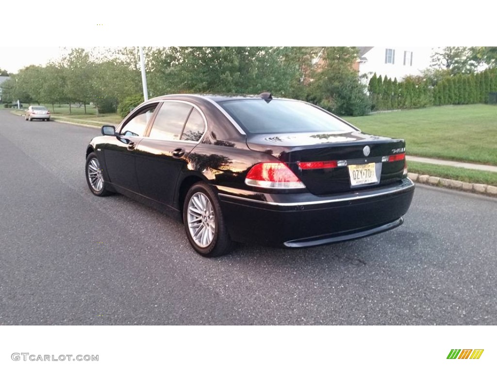 2004 7 Series 745Li Sedan - Jet Black / Black/Creme Beige photo #5