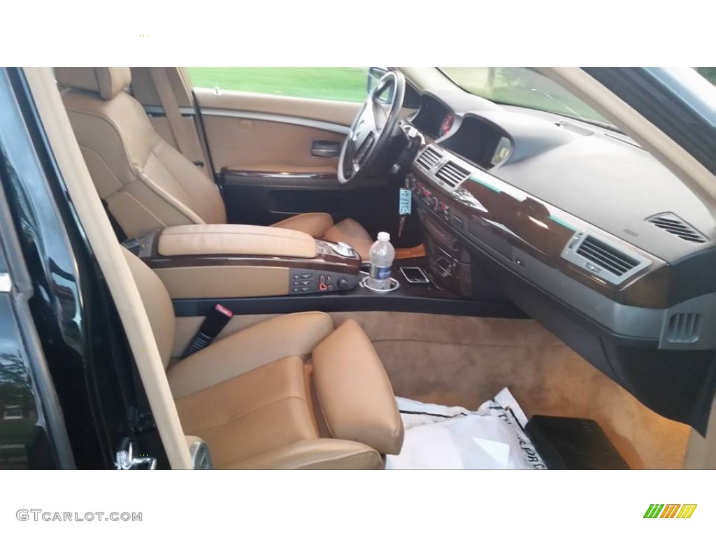 2004 7 Series 745Li Sedan - Jet Black / Black/Creme Beige photo #12
