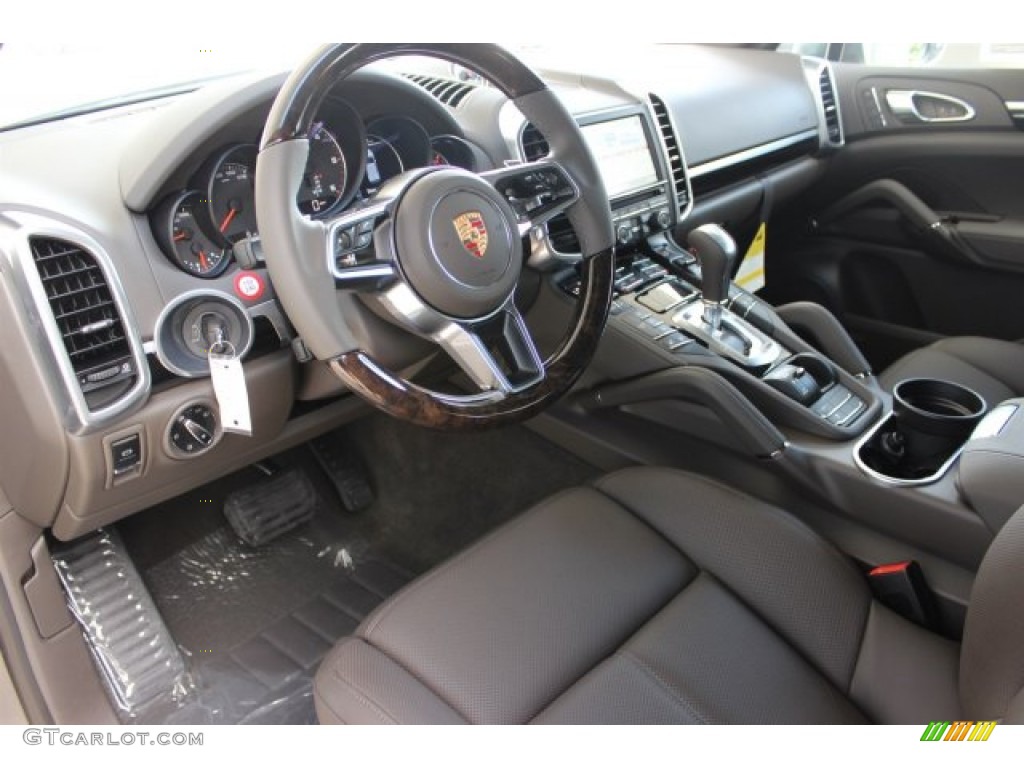 Agate Grey Interior 2016 Porsche Cayenne Diesel Photo #106430331