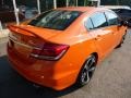 2014 Orange Fire Pearl Honda Civic Si Sedan  photo #5