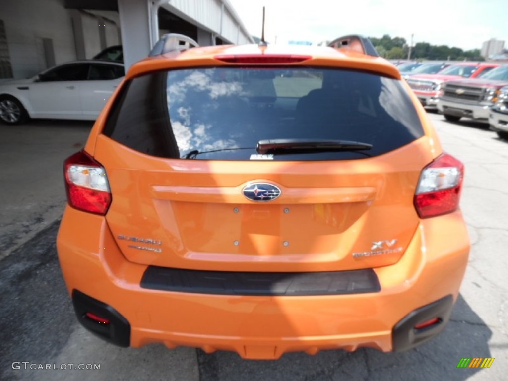 2014 XV Crosstrek 2.0i Premium - Tangerine Orange Pearl / Black photo #5