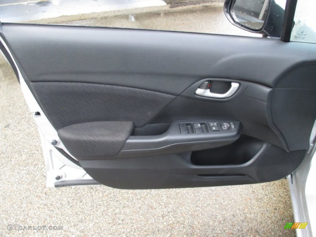2013 Honda Civic LX Sedan Black Door Panel Photo #106448458