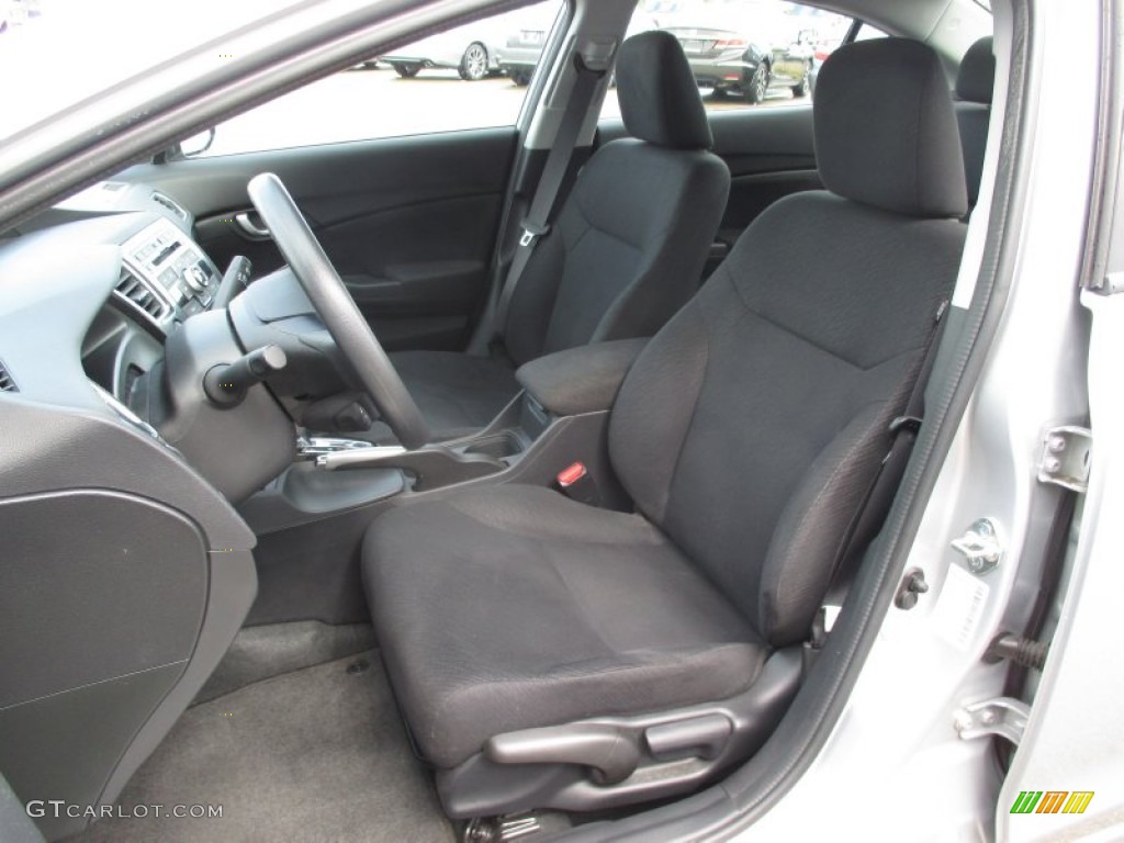 Black Interior 2013 Honda Civic LX Sedan Photo #106448473