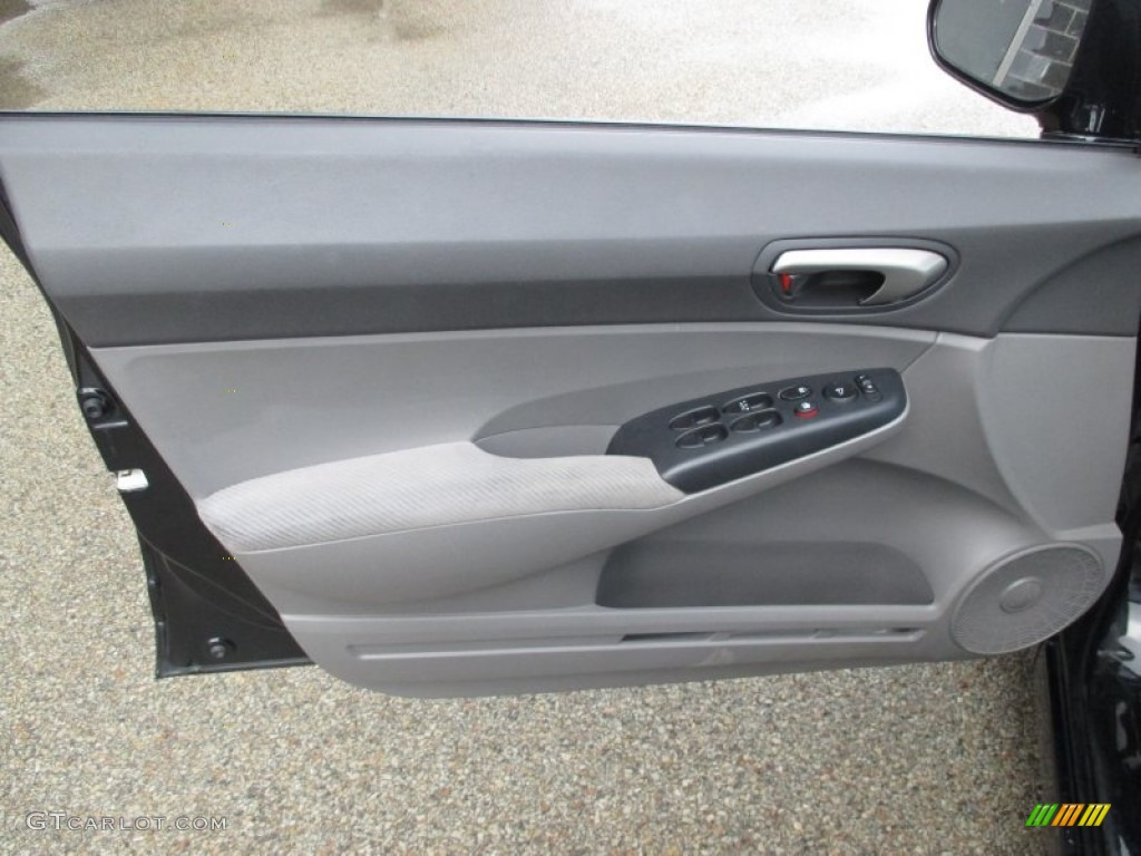 2010 Civic LX Sedan - Crystal Black Pearl / Gray photo #6