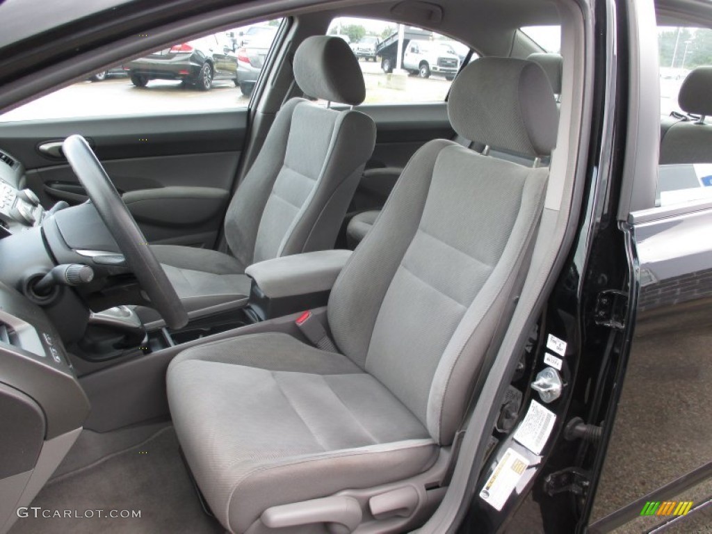 2010 Civic LX Sedan - Crystal Black Pearl / Gray photo #7