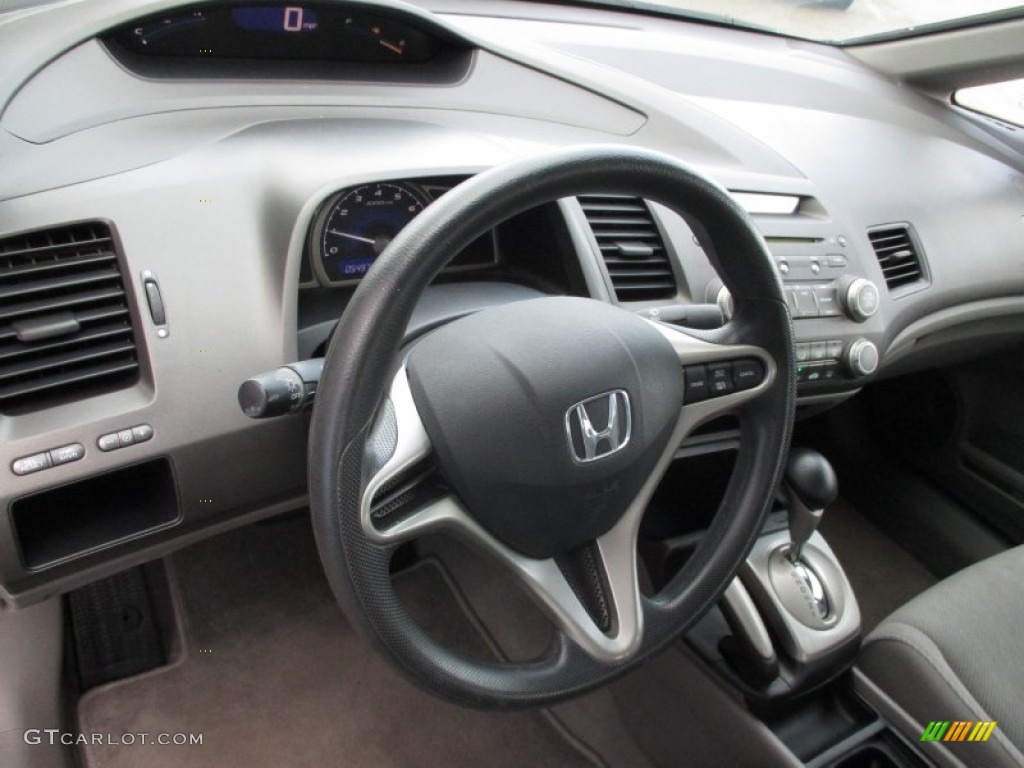 2010 Civic LX Sedan - Crystal Black Pearl / Gray photo #10
