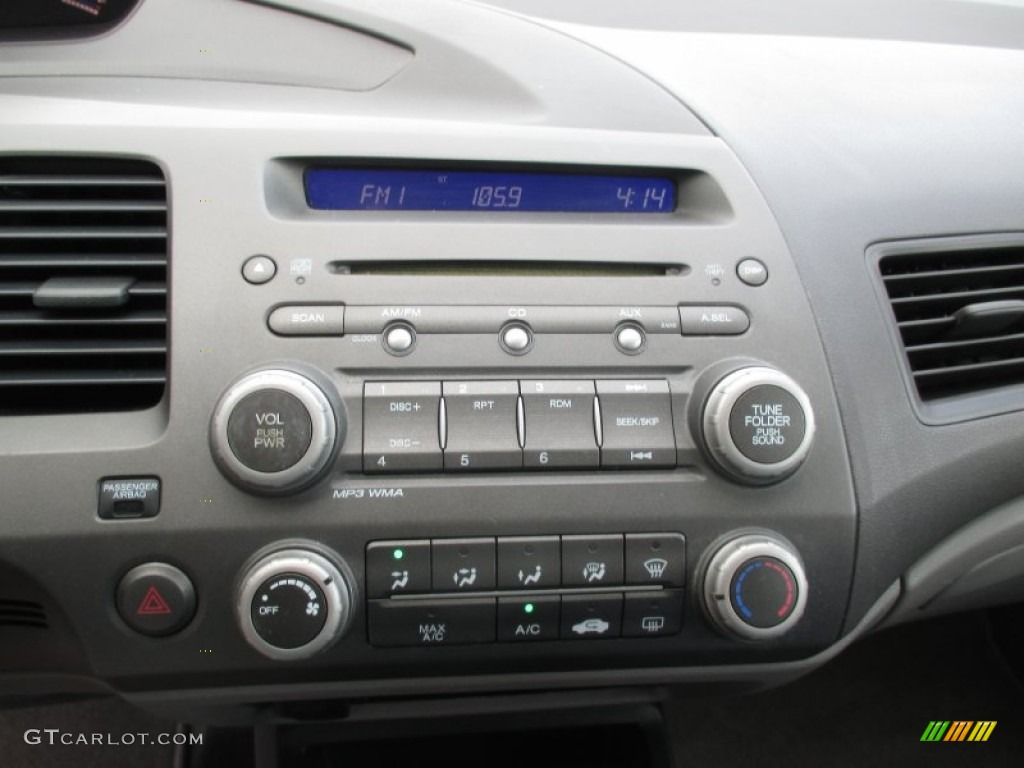 2010 Civic LX Sedan - Crystal Black Pearl / Gray photo #14