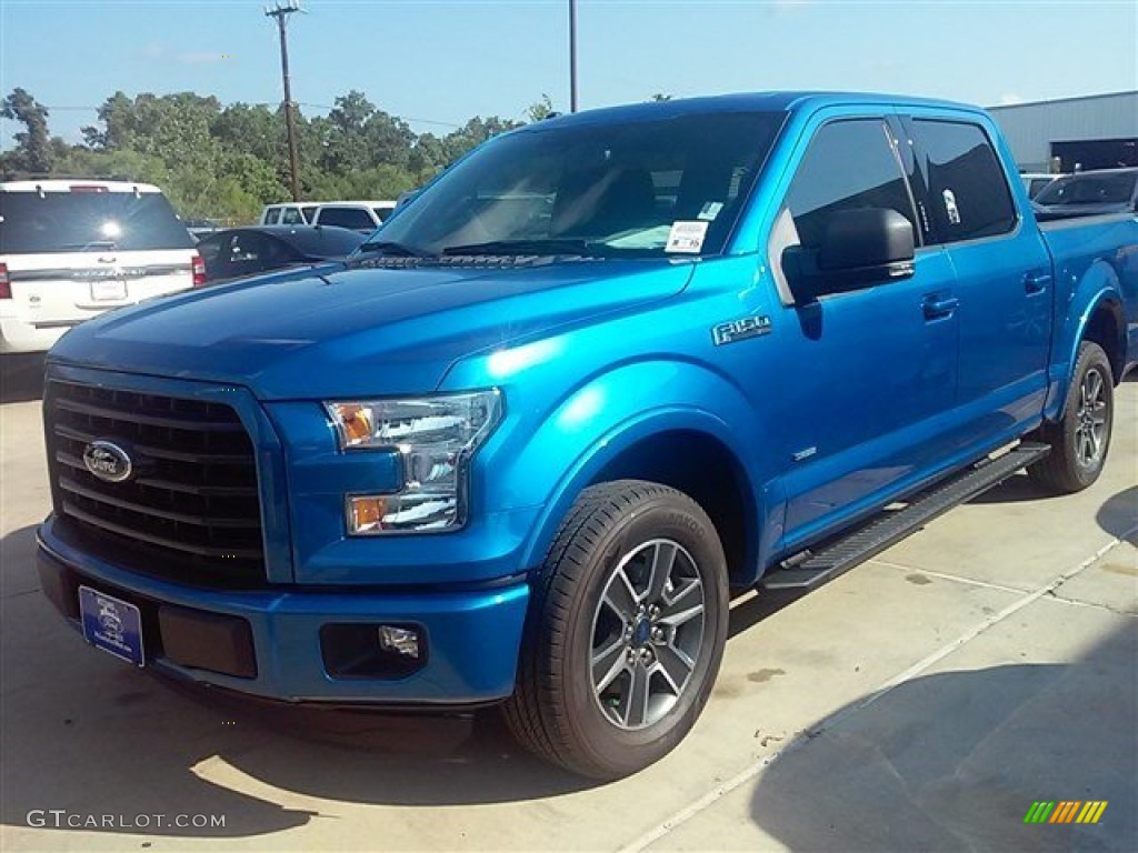 Blue Flame Metallic 2015 Ford F150 XLT SuperCrew Exterior Photo #106453975