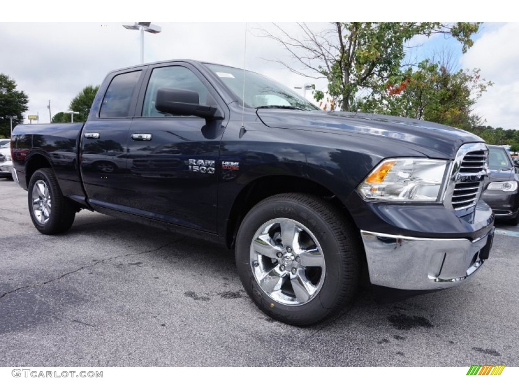 2015 1500 Big Horn Quad Cab - Maximum Steel Metallic / Black/Diesel Gray photo #4