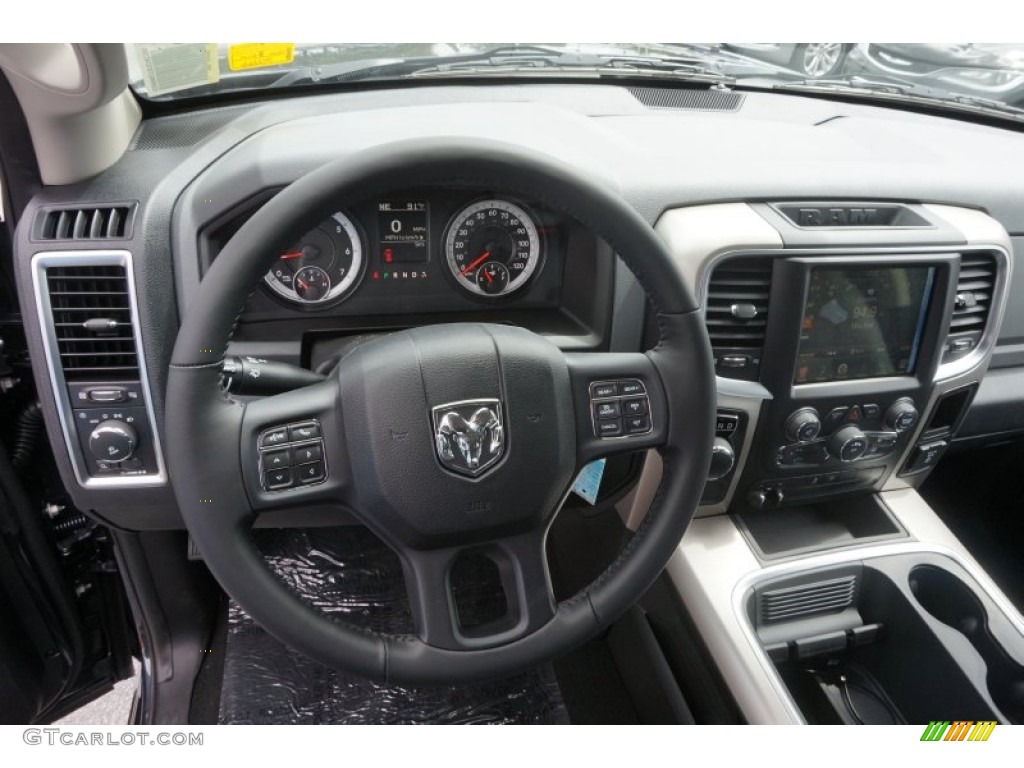 2015 1500 Big Horn Quad Cab - Maximum Steel Metallic / Black/Diesel Gray photo #8