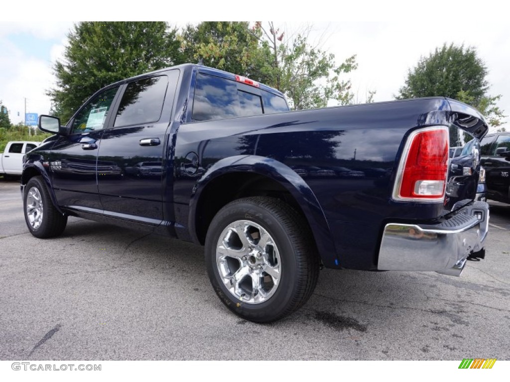 2015 1500 Laramie Crew Cab - True Blue Pearl / Black photo #2