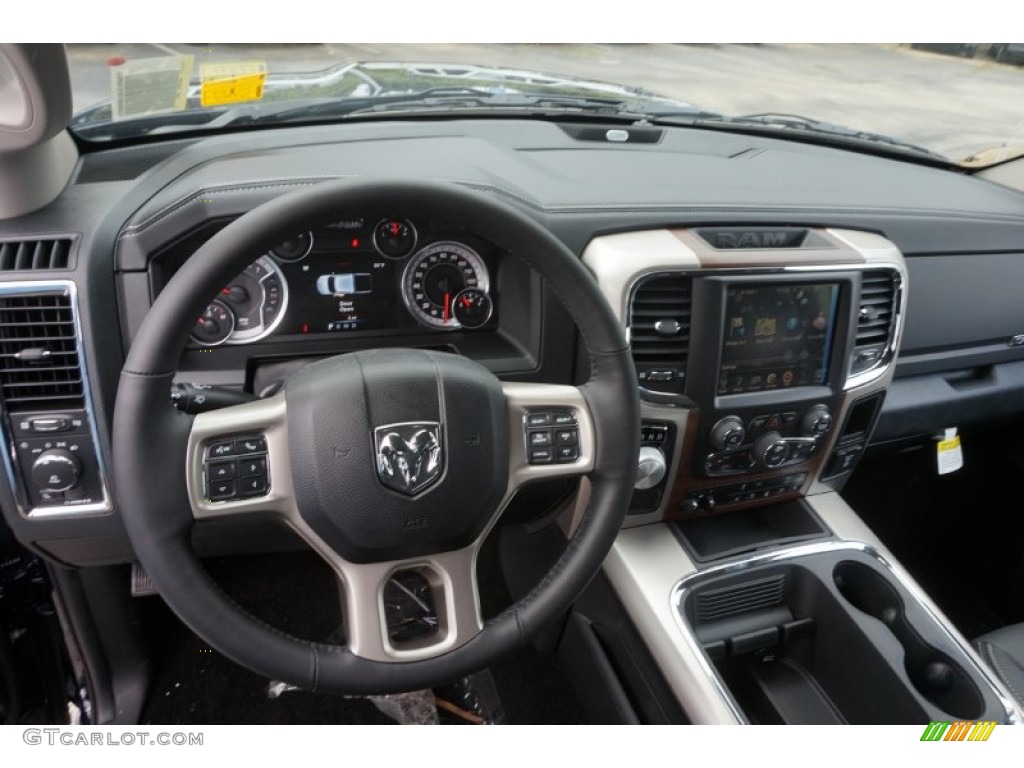 2015 1500 Laramie Crew Cab - True Blue Pearl / Black photo #8