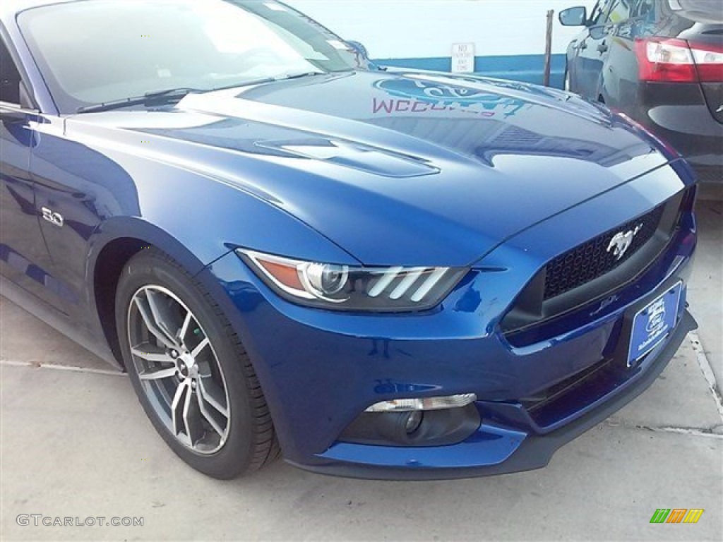 2015 Mustang GT Coupe - Deep Impact Blue Metallic / Ebony photo #2