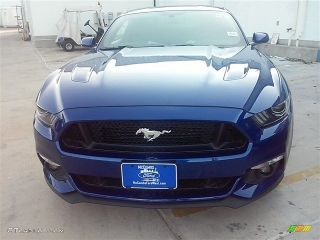 2015 Mustang GT Coupe - Deep Impact Blue Metallic / Ebony photo #12