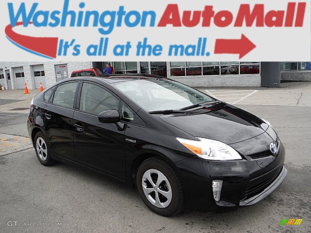 2012 Prius 3rd Gen Three Hybrid - Black / Dark Gray photo #1