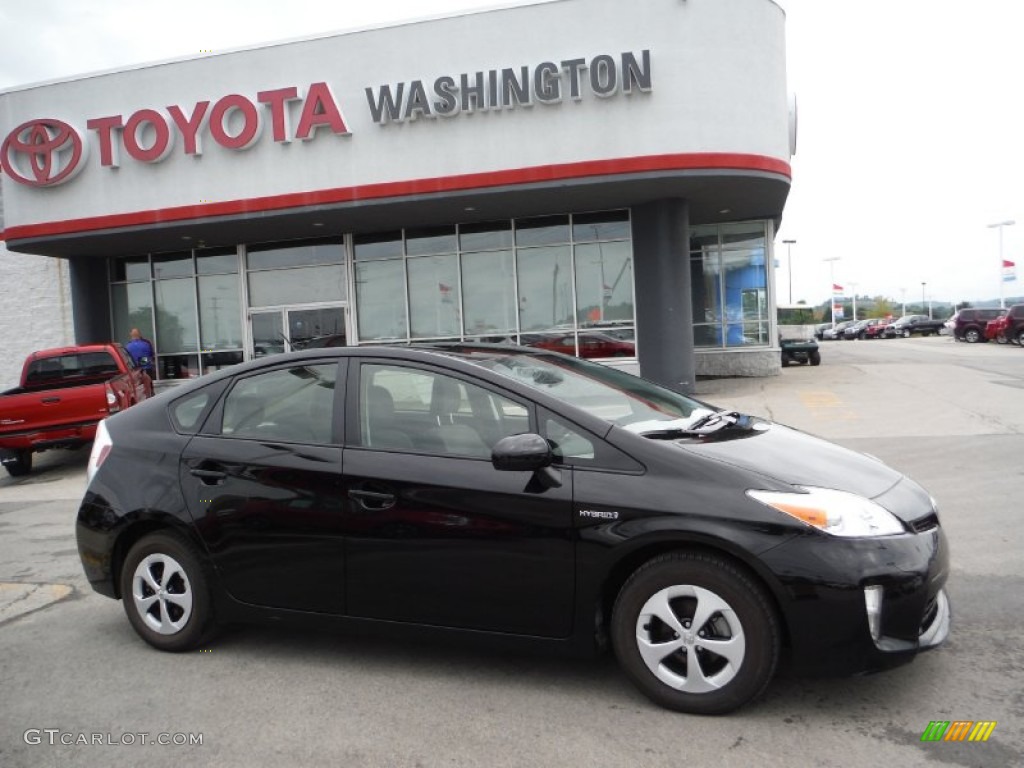 2012 Prius 3rd Gen Three Hybrid - Black / Dark Gray photo #2