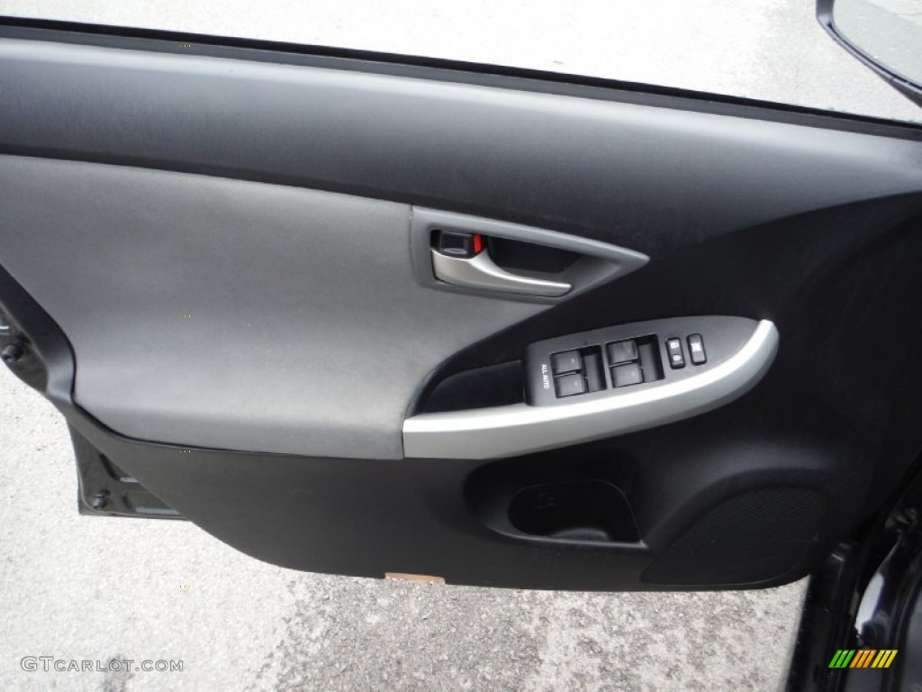 2012 Prius 3rd Gen Three Hybrid - Black / Dark Gray photo #11