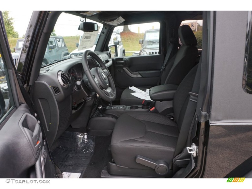 Black Interior 2015 Jeep Wrangler Willys Wheeler W 4x4 Photo #106460143