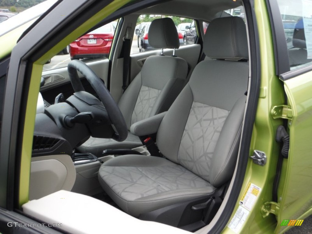 2013 Fiesta SE Sedan - Lime Squeeze / Charcoal Black/Light Stone photo #9