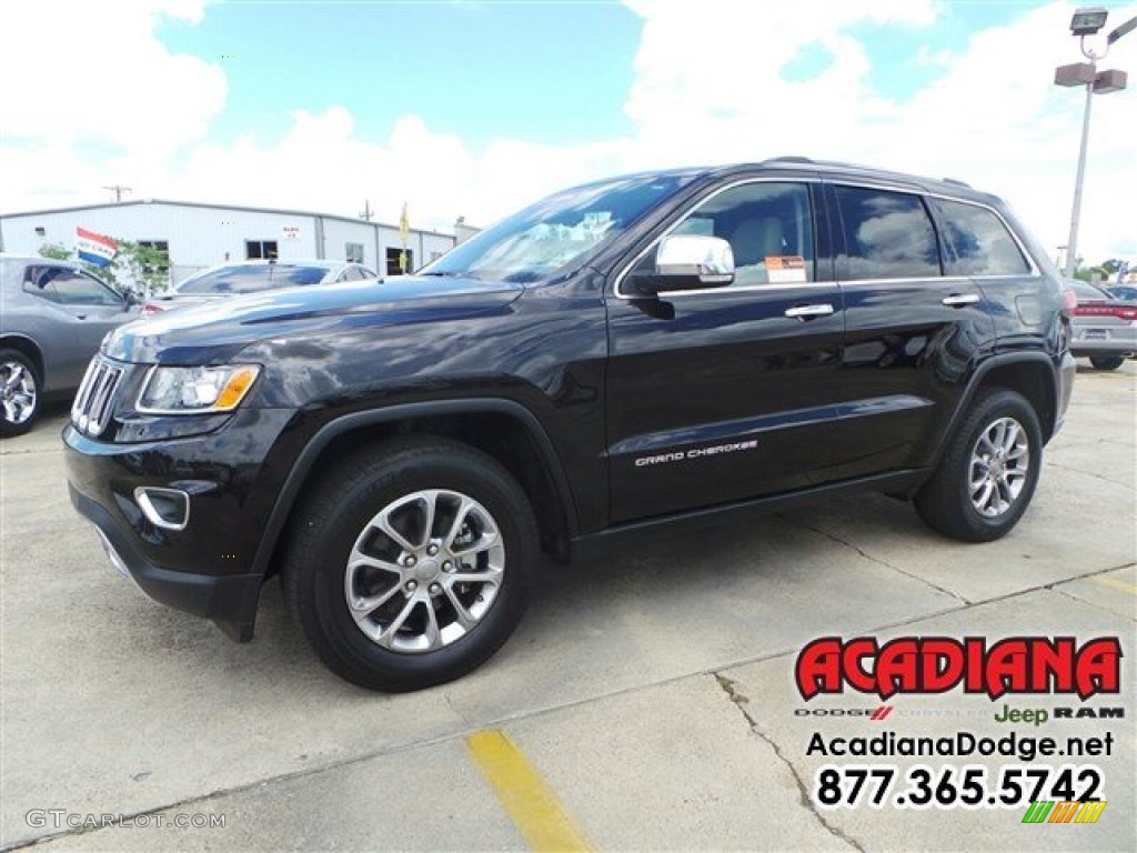 2015 Grand Cherokee Limited - Brilliant Black Crystal Pearl / Black/Light Frost Beige photo #1