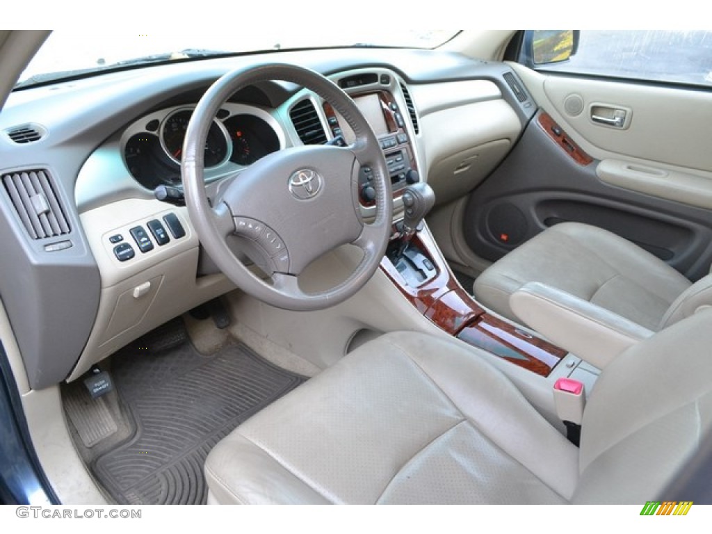 Ivory Beige Interior 2007 Toyota Highlander V6 4WD Photo #106468375